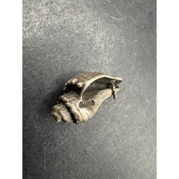 Vtg 925 Solid Sterling Silver Conch Sea Shell 3D Charm Pendant 17.6mm - Picture 6 of 10